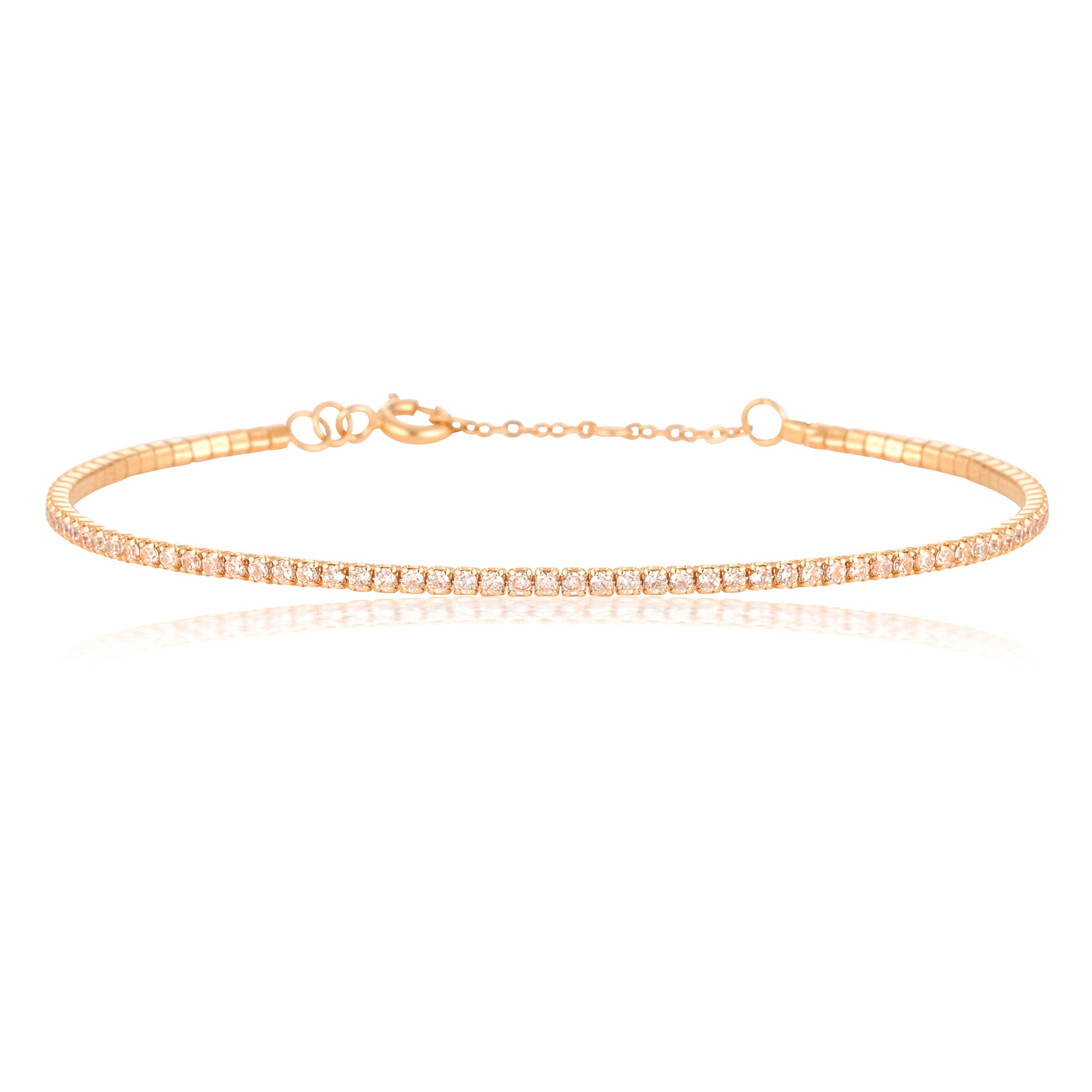 0.6 TCW Round Lab-Grown Diamond Tennis Bracelet