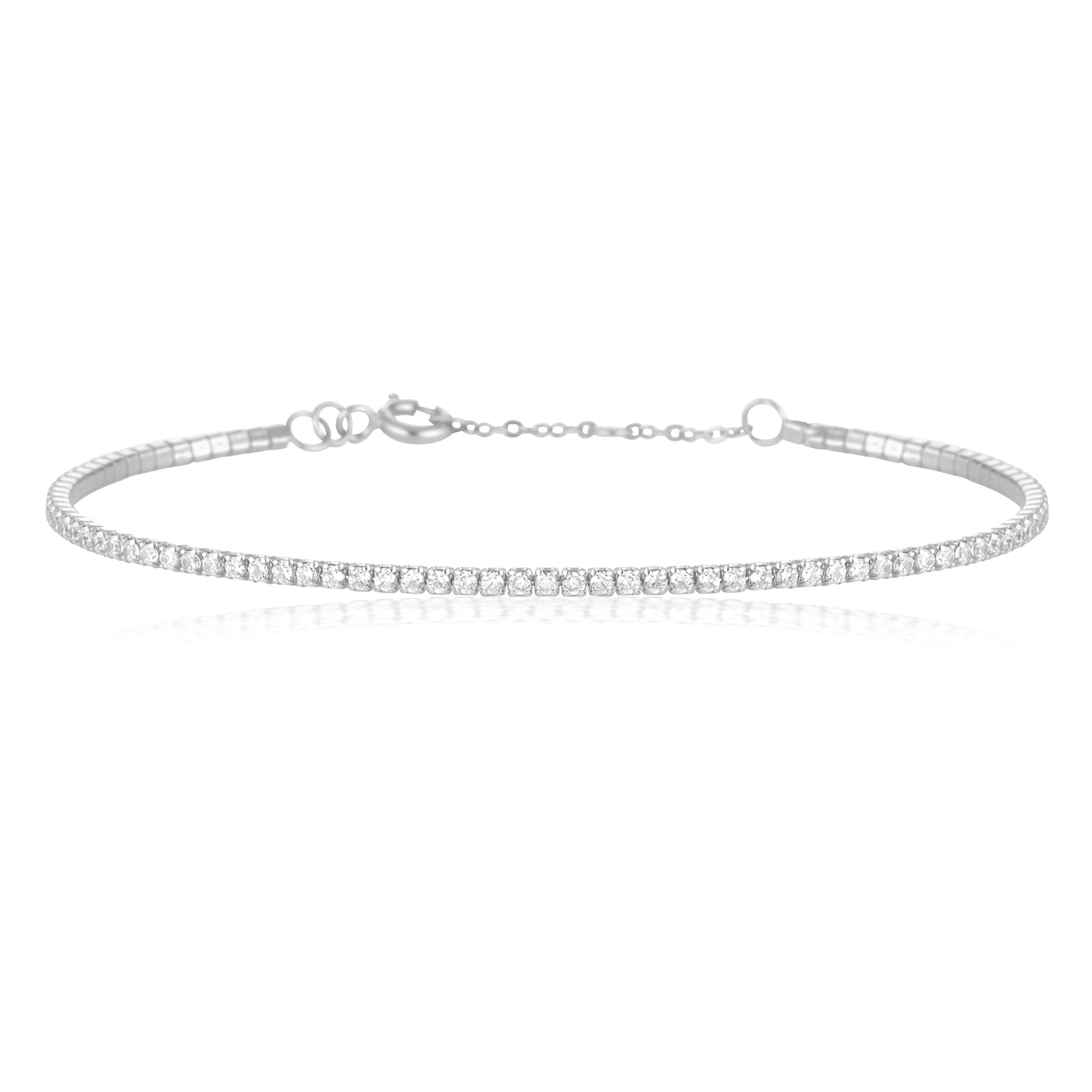 0.6 TCW Round Lab-Grown Diamond Tennis Bracelet