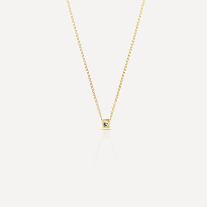 Elegant 0.20 TCW Round Green Topaz Gold Pendant Necklace 2