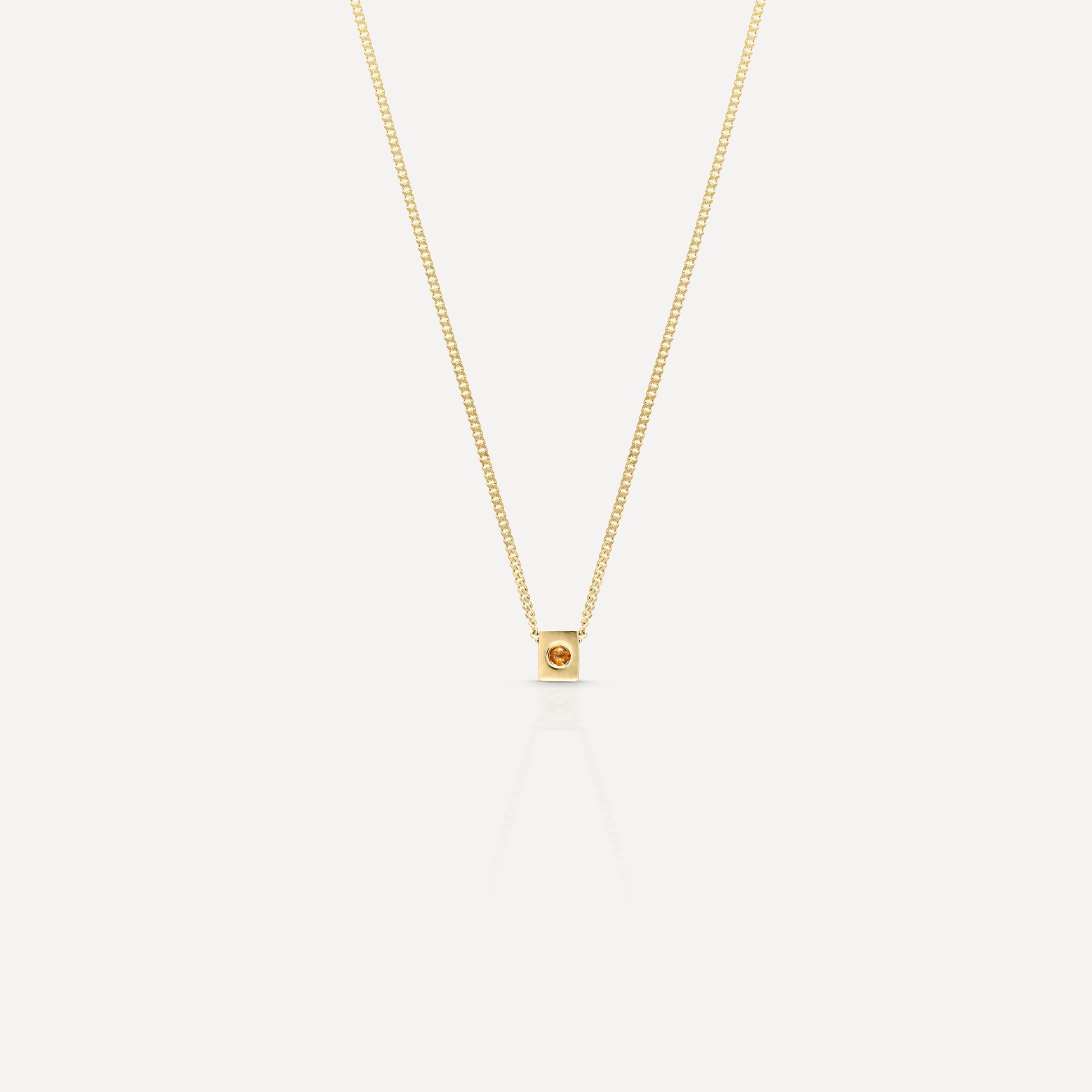 Elegant 0.20 TCW Round Green Topaz Gold Pendant Necklace 8