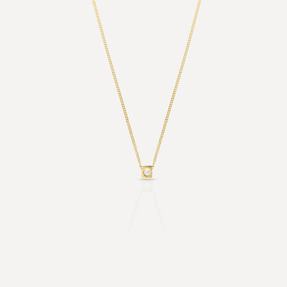 Elegant 0.20 TCW Round Green Topaz Gold Pendant Necklace 9