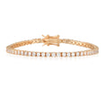 Load image into Gallery viewer, 1 Carat Round Lab-Grown Diamond Tennis Bracelet in Elegant Yellow Gold
