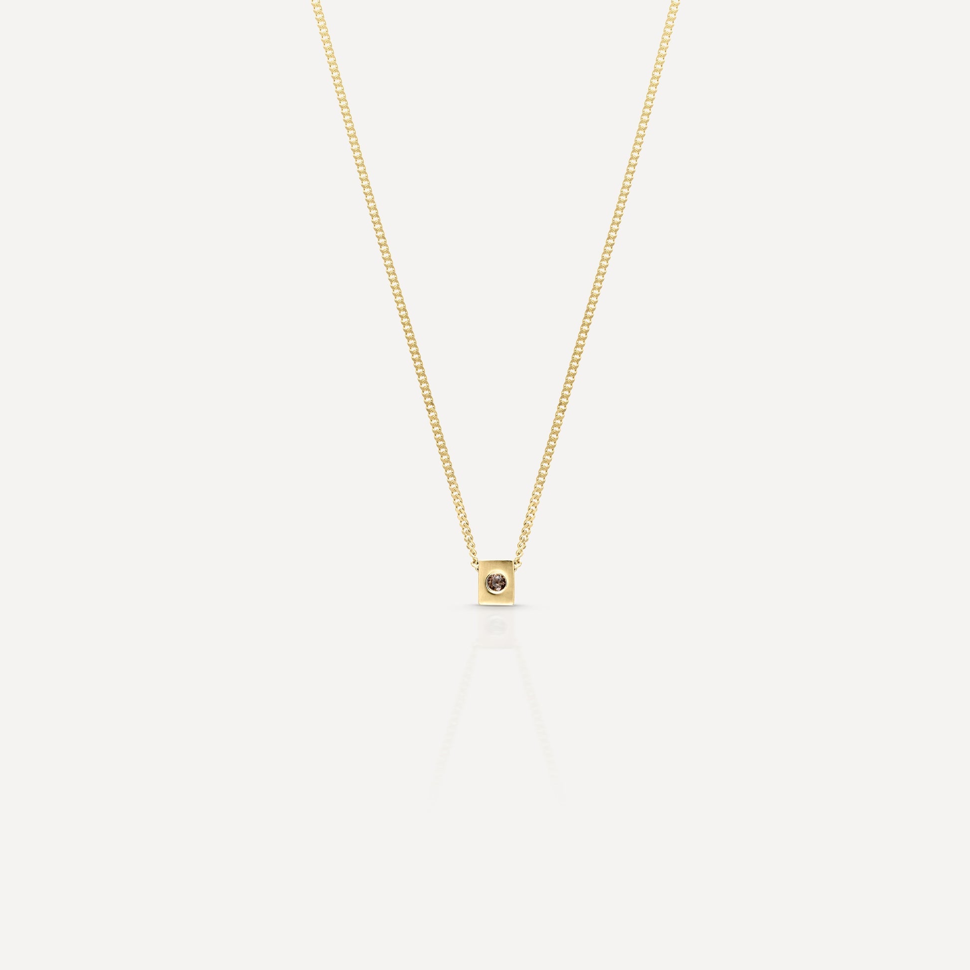 Elegant 0.20 TCW Round Green Topaz Gold Pendant Necklace 12