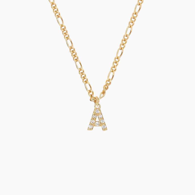 Sparkling 0.12 TCW Round Lab-Grown Diamond Initial Pendant