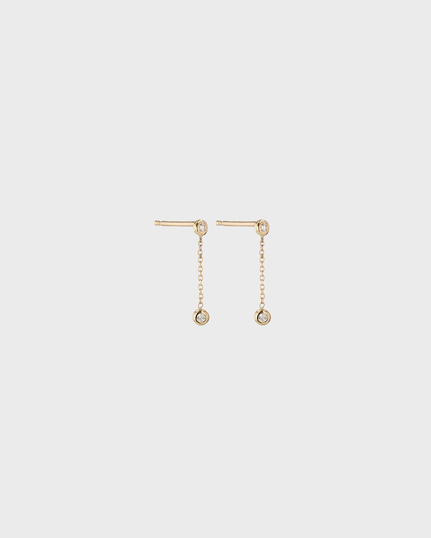 Radiant Round Lab Grown Diamond Drop Earrings 1