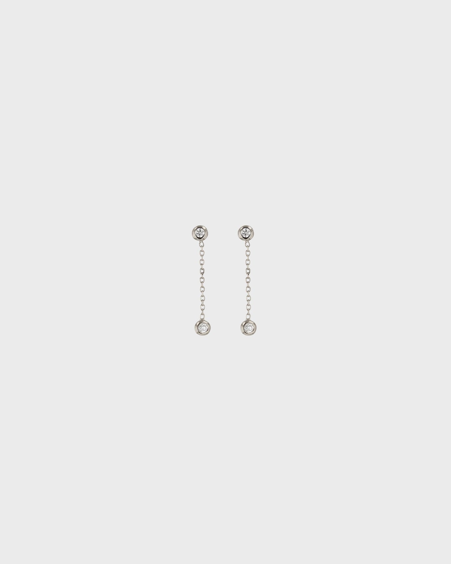 Radiant Round Lab Grown Diamond Drop Earrings 3