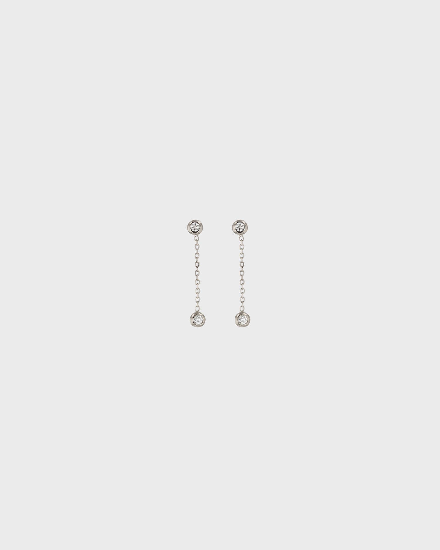 Radiant Round Lab Grown Diamond Drop Earrings 3