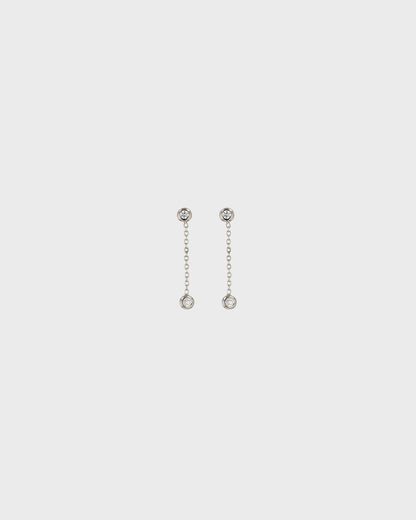Radiant Round Lab Grown Diamond Drop Earrings 3