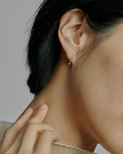 Radiant Round Lab Grown Diamond Drop Earrings 4