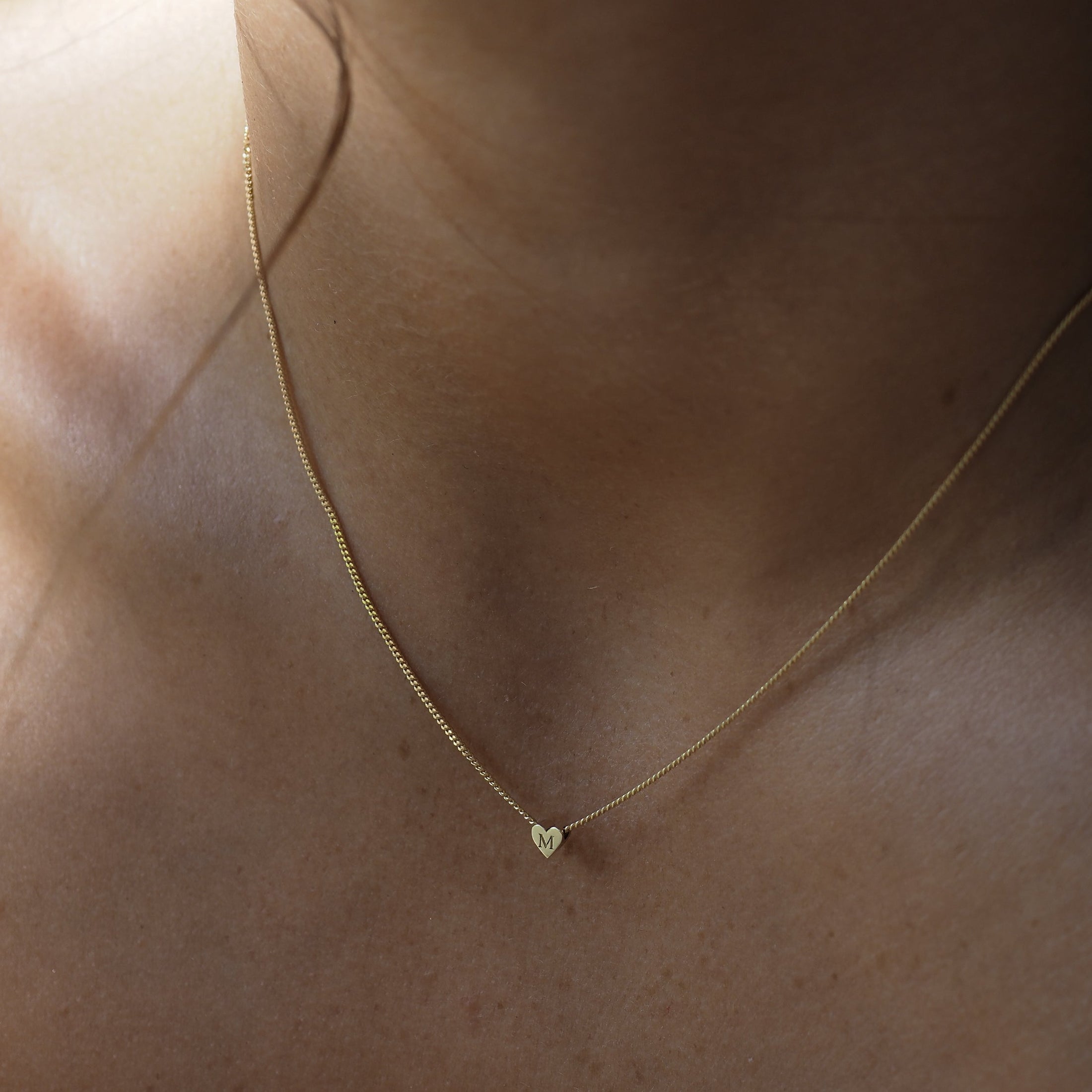 Delicate Heart Charm Gold Necklace