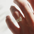 Load image into Gallery viewer, 1.60 CT Marquise & Round Lab-Grown Diamond Gold Engagement Ring
