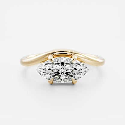East West Solitaire-Marquise Lab Grown Diamond Engagement Ring