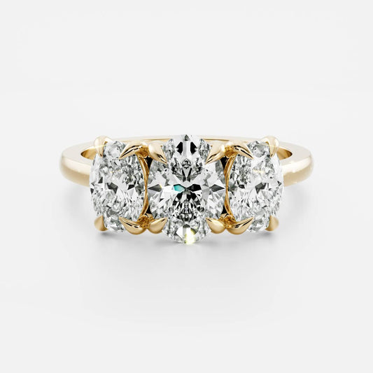 Solitaire- 1.0 CT Oval Moissanite Engagement Ring