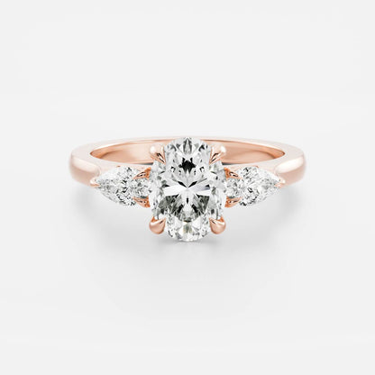 Solitaire-Oval Lab Grown Diamond Engagement Ring