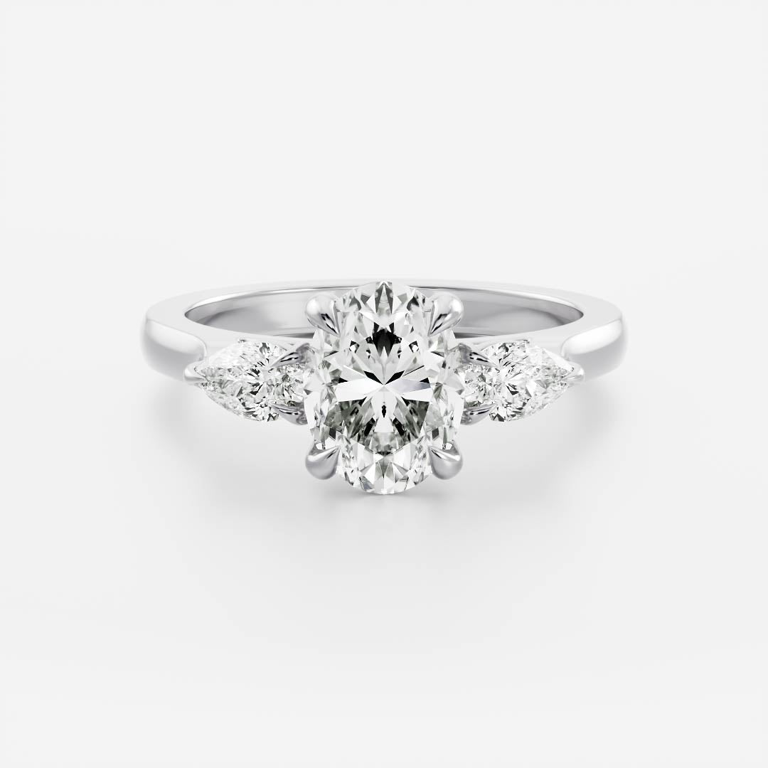 Solitaire-Oval Lab Grown Diamond Engagement Ring