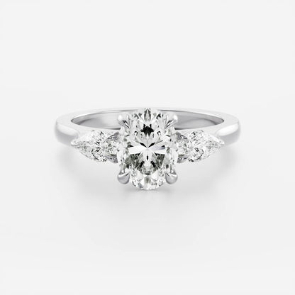 Solitaire-Oval Lab Grown Diamond Engagement Ring