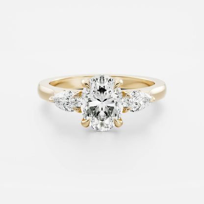 Solitaire-Oval Lab Grown Diamond Engagement Ring