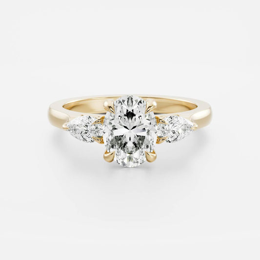 Solitaire-Oval Lab Grown Diamond Engagement Ring