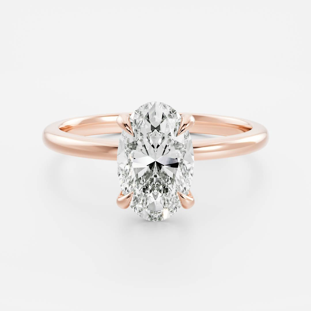 Solitaire-Oval Lab Grown Diamond Engagement Ring