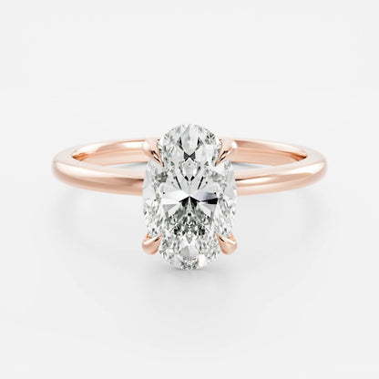 Solitaire-Oval Lab Grown Diamond Engagement Ring