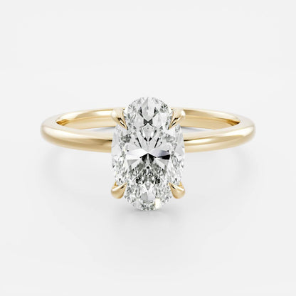 Solitaire-Oval Lab Grown Diamond Engagement Ring