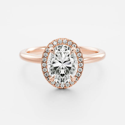 Solitaire-Oval Lab Grown Diamond Engagement Ring