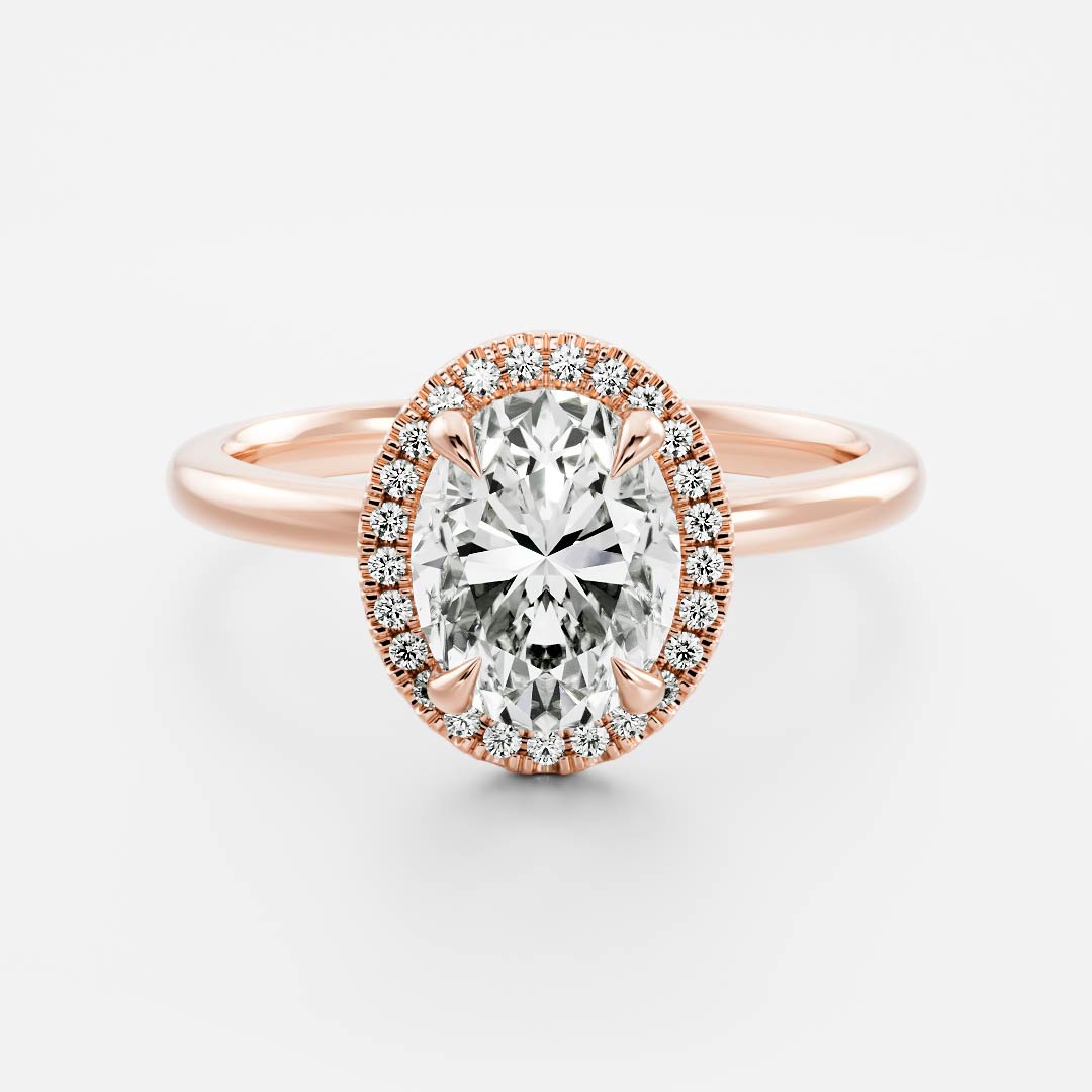 Solitaire- 1.0 CT Oval Moissanite Engagement Ring