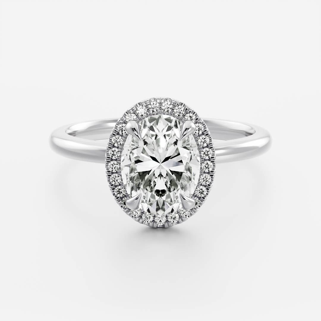 Solitaire- 1.0 CT Oval Moissanite Engagement Ring