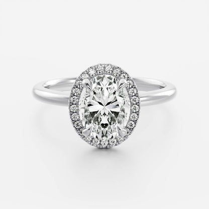 Solitaire- 1.0 CT Oval Moissanite Engagement Ring