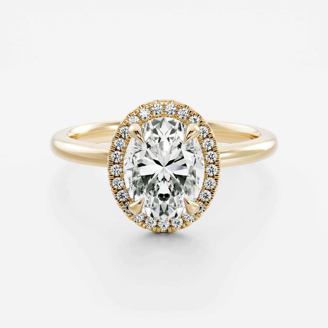 Solitaire-Oval Lab Grown Diamond Engagement Ring