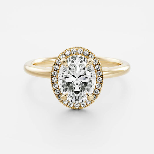 Solitaire- 1.0 CT Oval Moissanite Engagement Ring