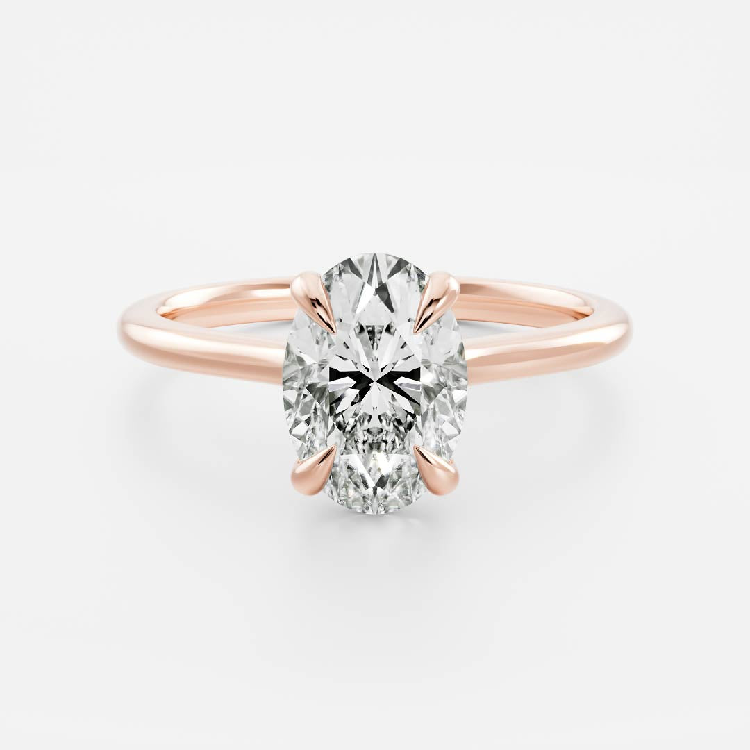 Solitaire-Oval Lab Grown Diamond Engagement Ring