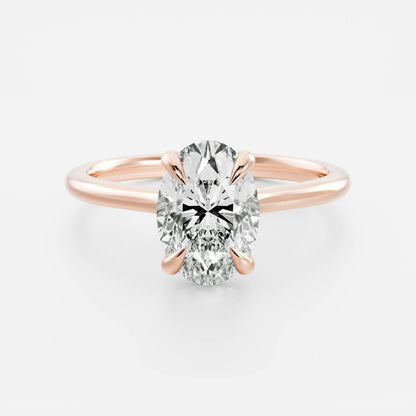 Solitaire-Oval Lab Grown Diamond Engagement Ring