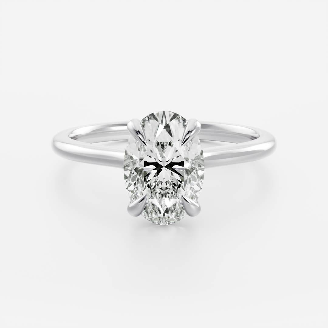 Solitaire-Oval Lab Grown Diamond Engagement Ring