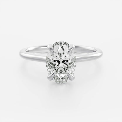 Solitaire-Oval Lab Grown Diamond Engagement Ring