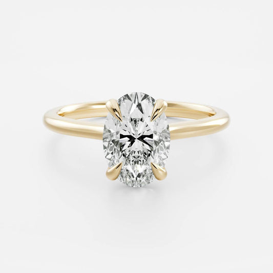 Solitaire-Oval Lab Grown Diamond Engagement Ring