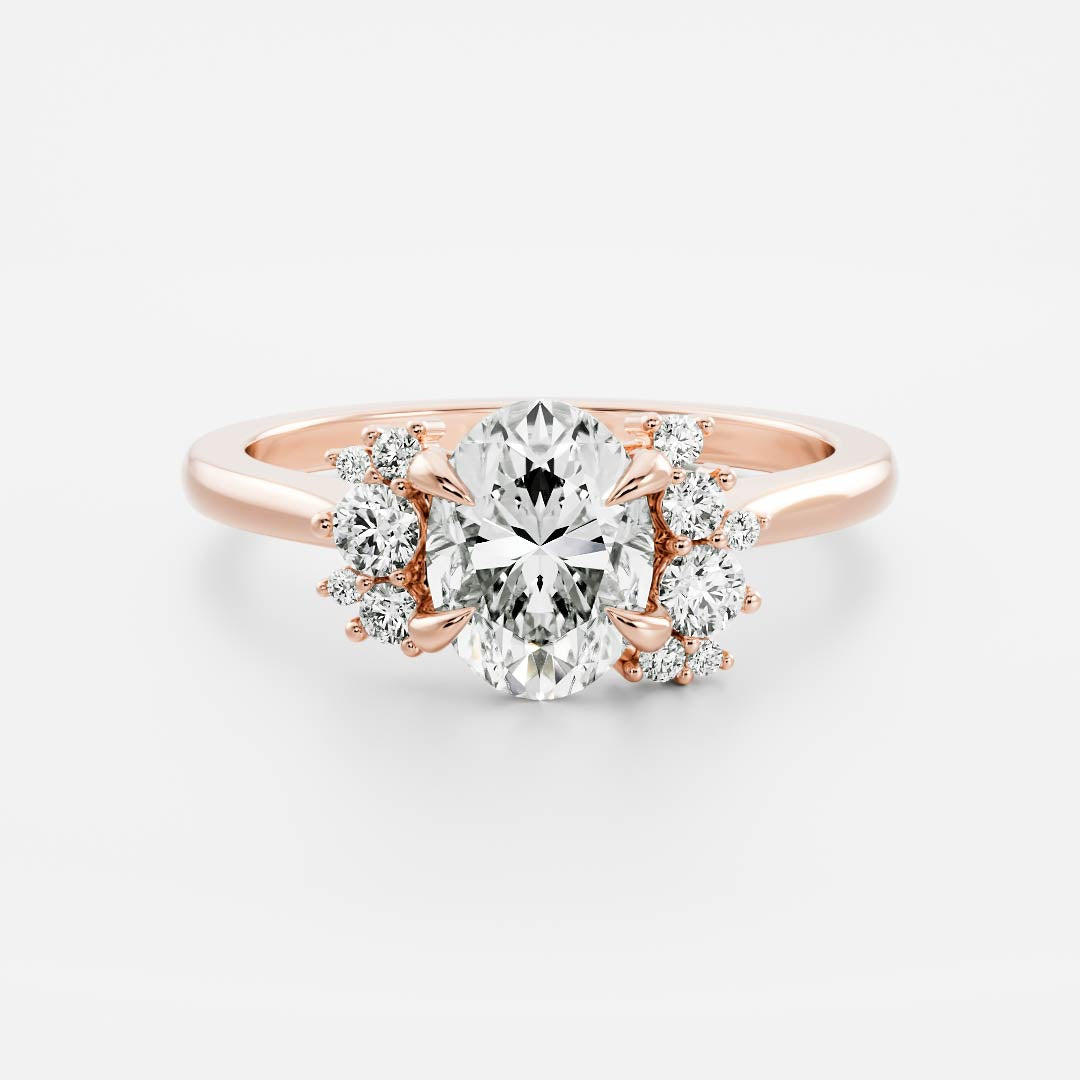 Solitaire-Oval Lab Grown Diamond Engagement Ring