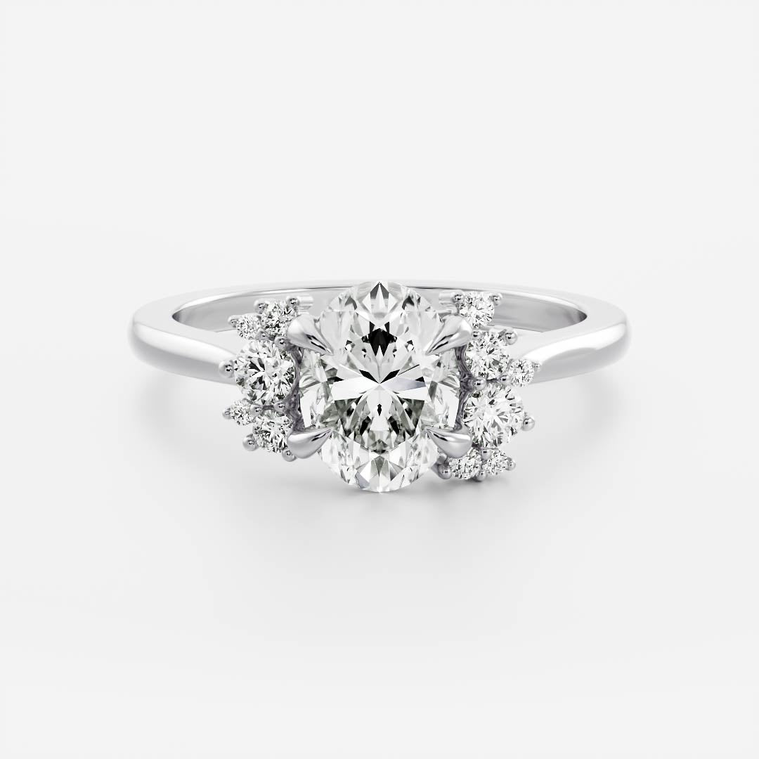 Solitaire-Oval Lab Grown Diamond Engagement Ring
