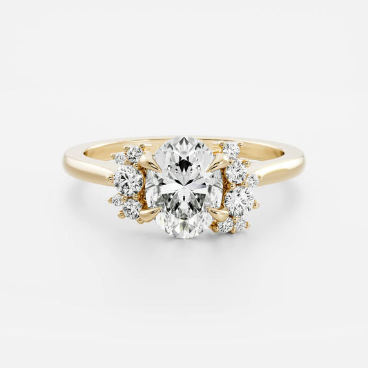 Solitaire- 1.0 CT Oval Moissanite Engagement Ring
