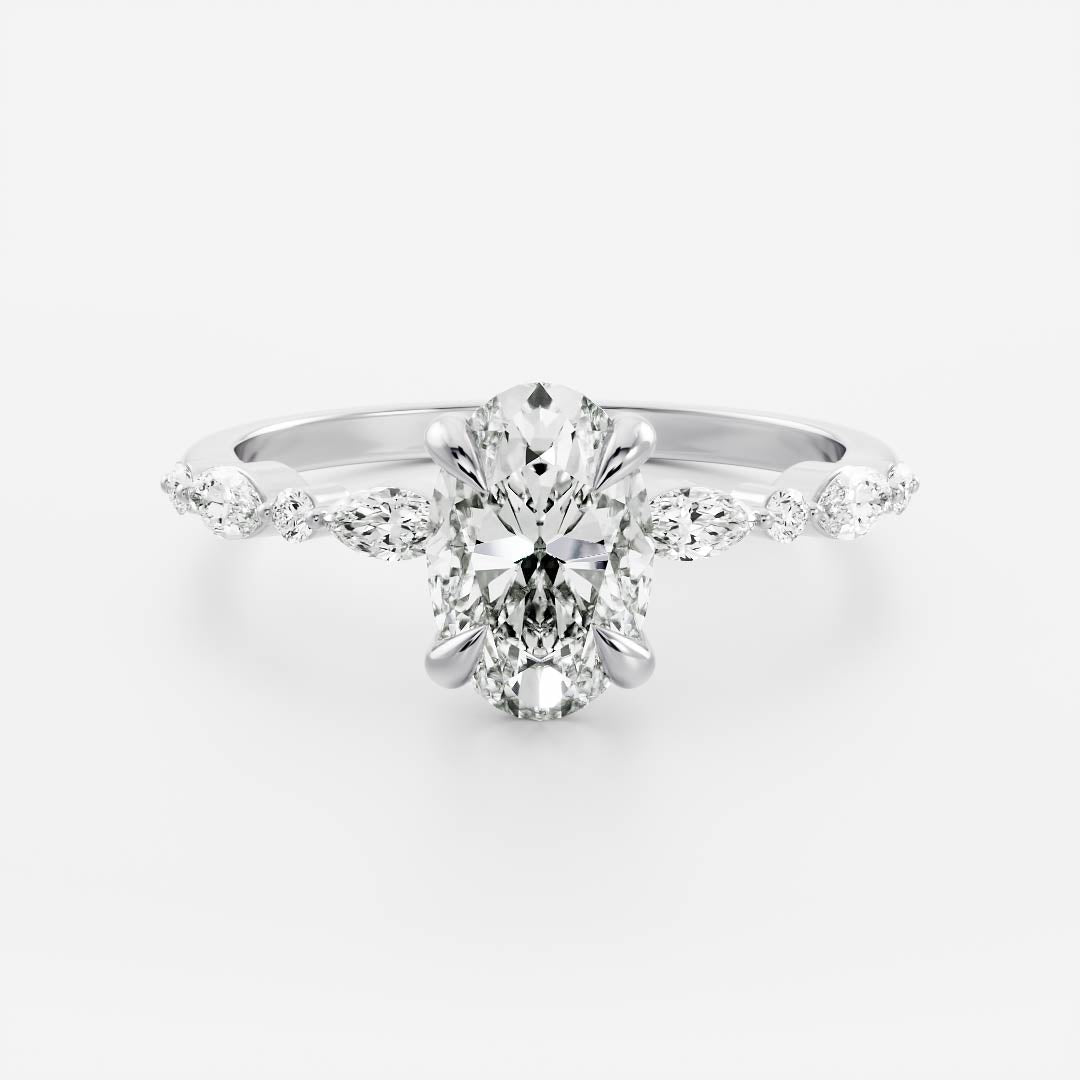Solitaire-Oval Lab Grown Diamond Engagement Ring