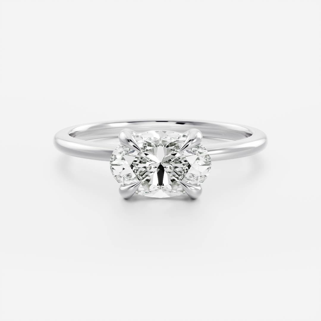 Solitaire-Oval Lab Grown Diamond Engagement Ring