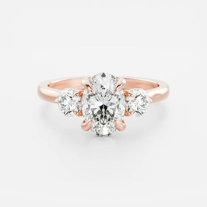 Solitaire-Oval Lab Grown Diamond Engagement Ring