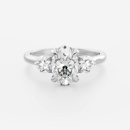 Solitaire-Oval Lab Grown Diamond Engagement Ring