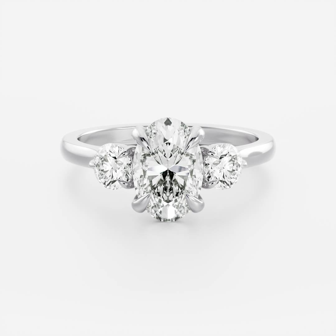 Solitaire- 1.0 CT Oval Moissanite Engagement Ring