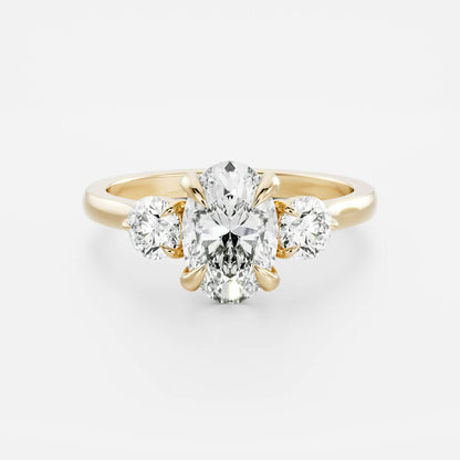 Solitaire-Oval Lab Grown Diamond Engagement Ring