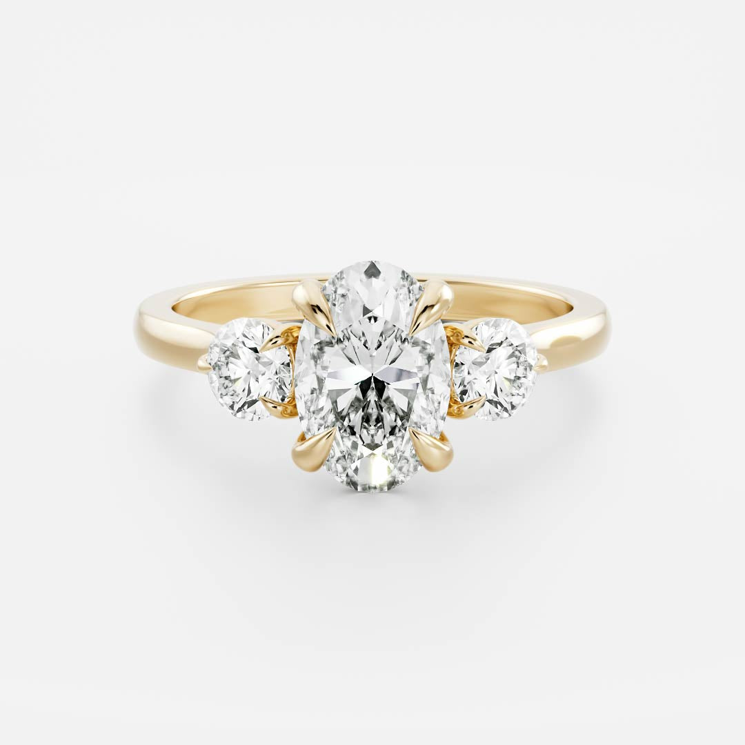 Solitaire- 1.0 CT Oval Moissanite Engagement Ring