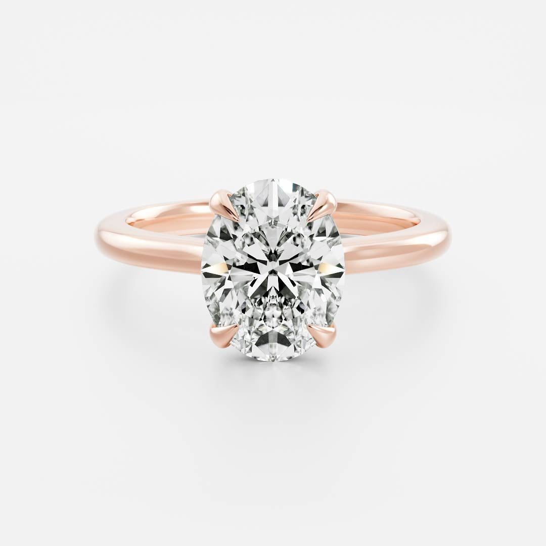 Solitaire-Oval Lab Grown Diamond Engagement Ring