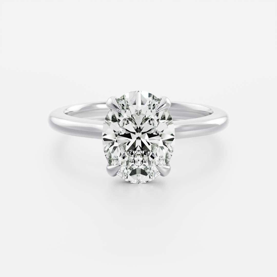 Solitaire-Oval Lab Grown Diamond Engagement Ring