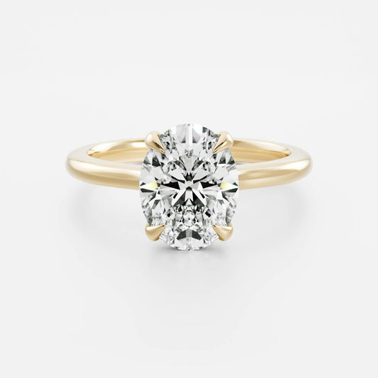 Solitaire-Oval Lab Grown Diamond Engagement Ring