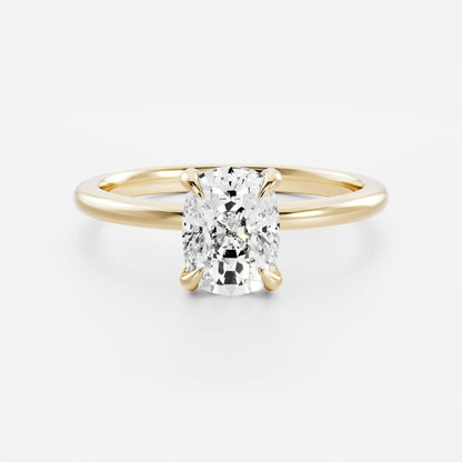 Solitaire- 4.2 CT Elongated Cushion Moissanite Engagement Ring